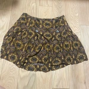 Free people mini skirt with buttons